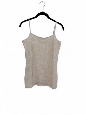 White Ann Taylor Floral Lace Embroidery Camisole Top
